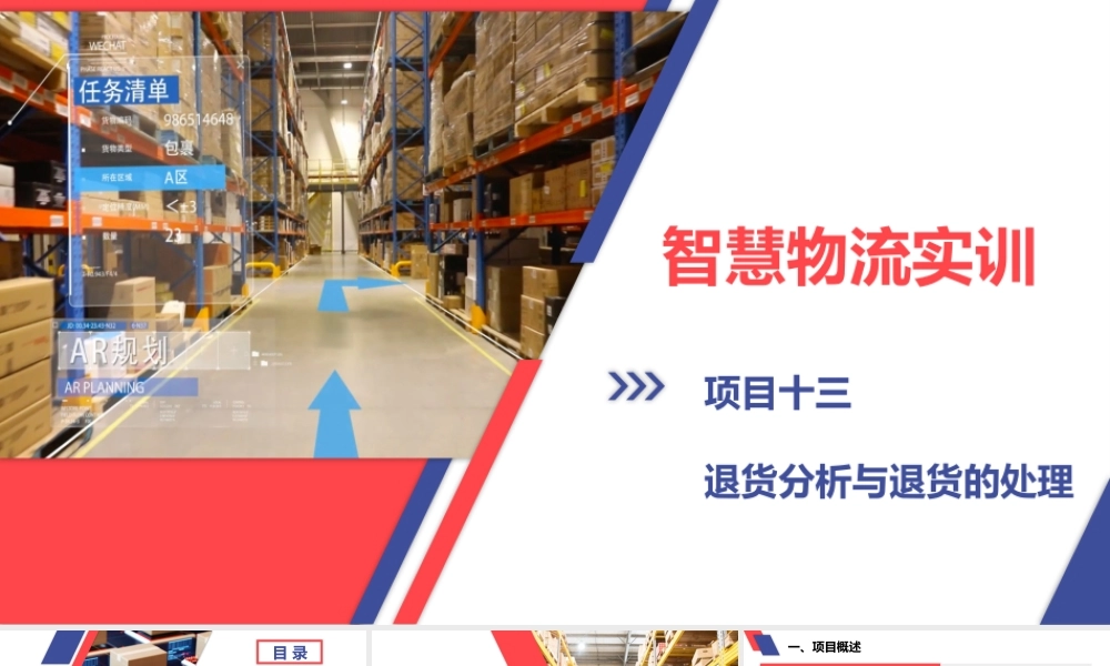 项目十三 退货分析与退货处理.pptx