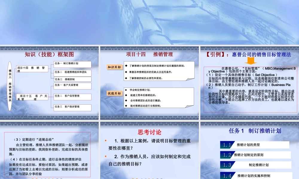 项目十四推销管理.ppt