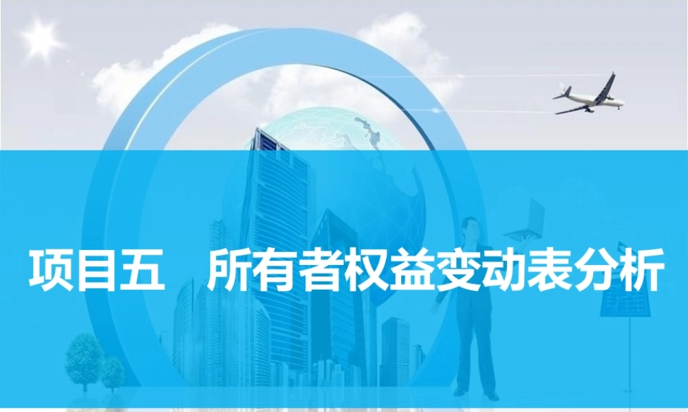 项目五所有者权益变动表分析.ppt