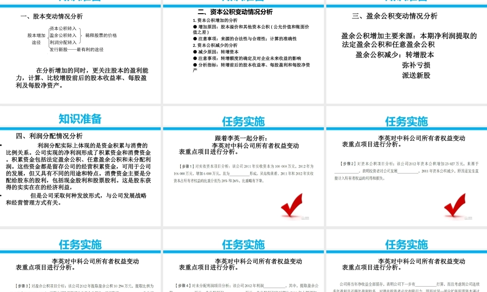 项目五所有者权益变动表分析.ppt