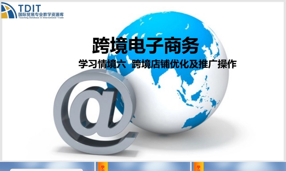 学习情境六跨境店铺优化及推广操作-新.pptx