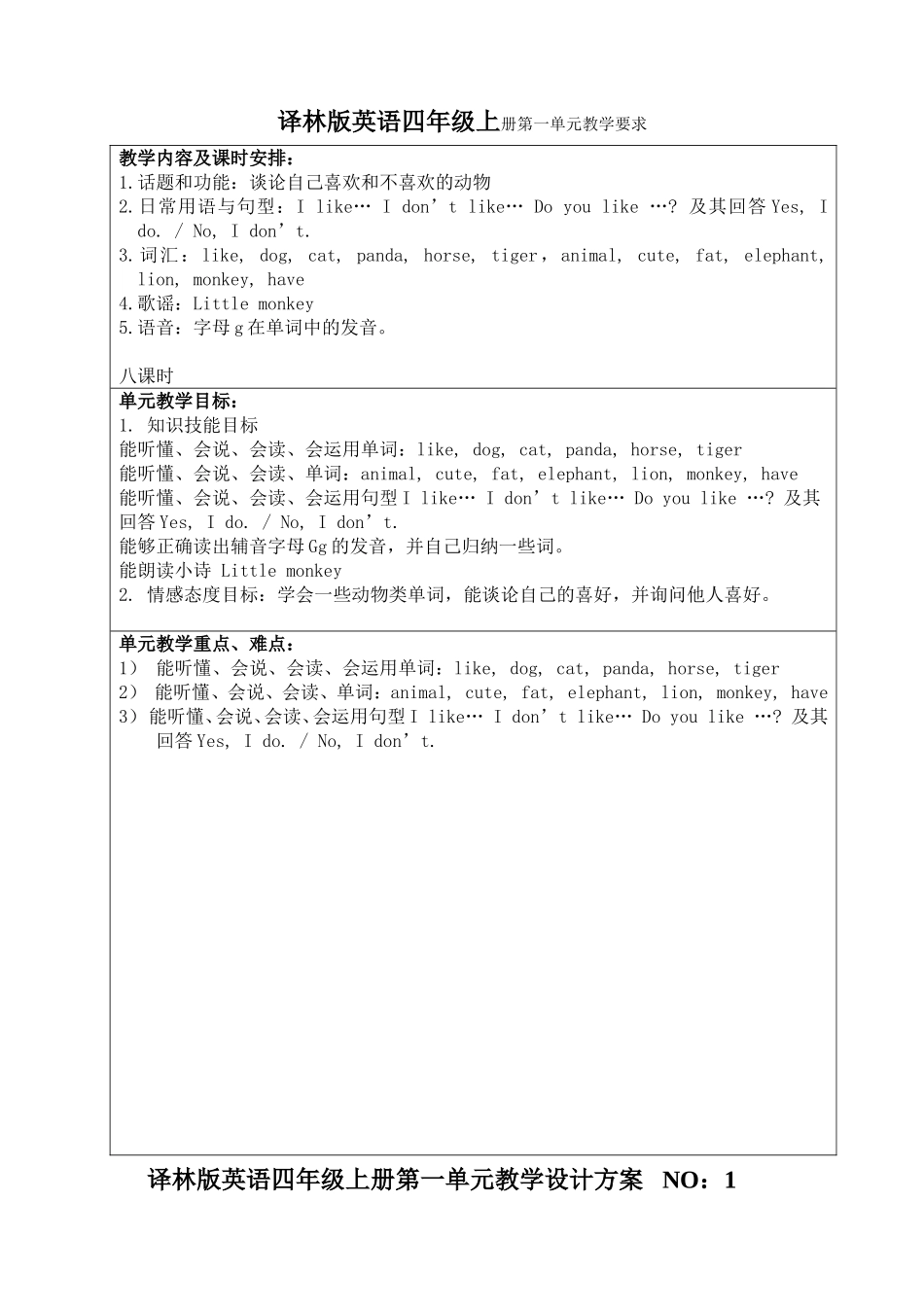 译林版英语四年级上册Unit1.doc_第1页