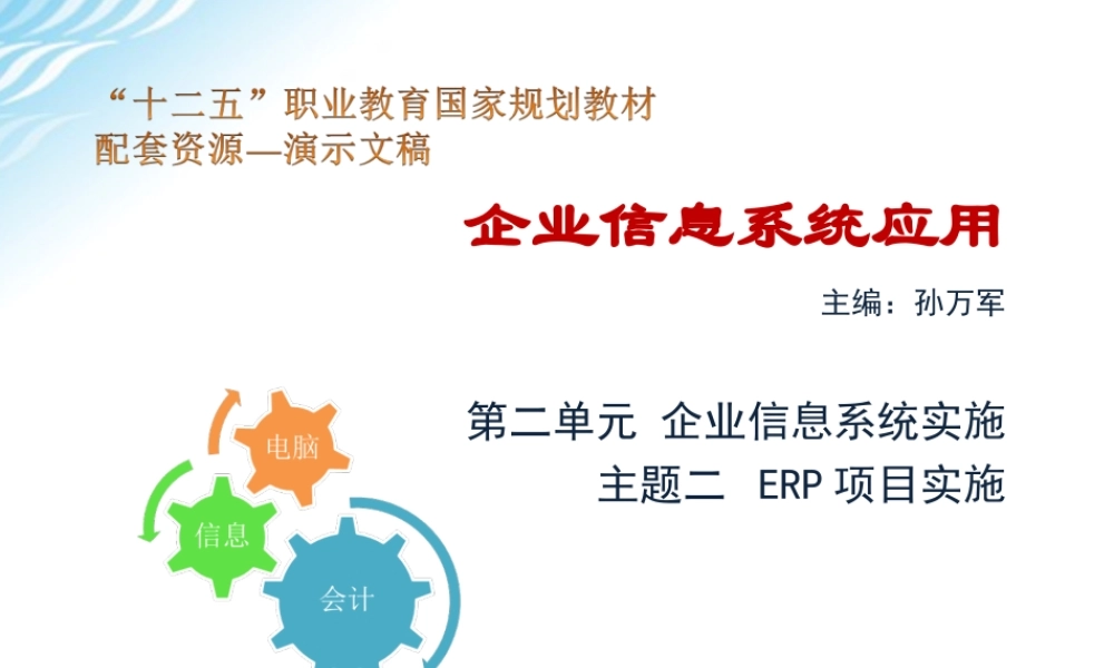 主题二 ERP项目实施.ppt