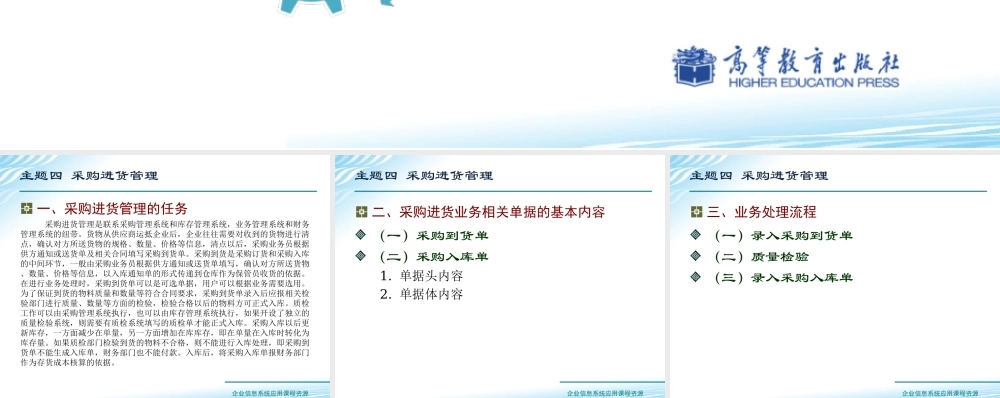 主题四 采购进货管理.ppt