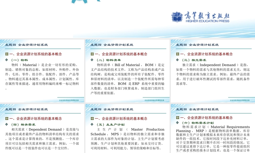 主题四 企业资源计划系统.ppt