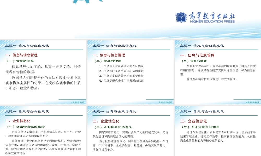 主题一 信息与企业信息化.ppt