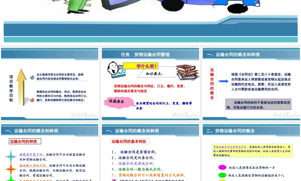 运输管理实务-素材库-第7章-演示文稿-货物运输合同.ppt