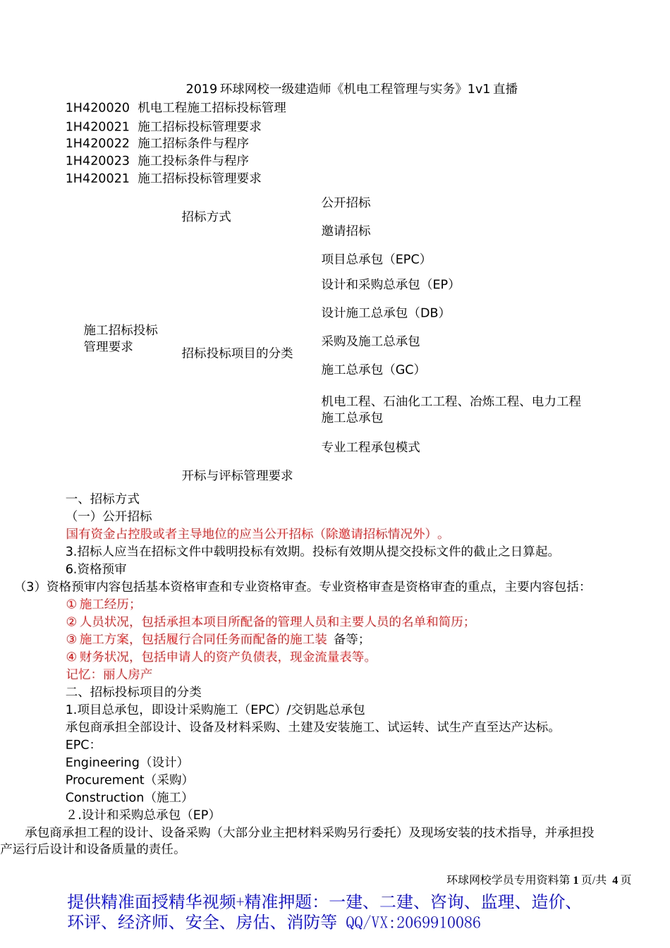 2019一建-机电实务-1V1基础班-33、第33讲：招投标、合同管理(一).docx_第2页