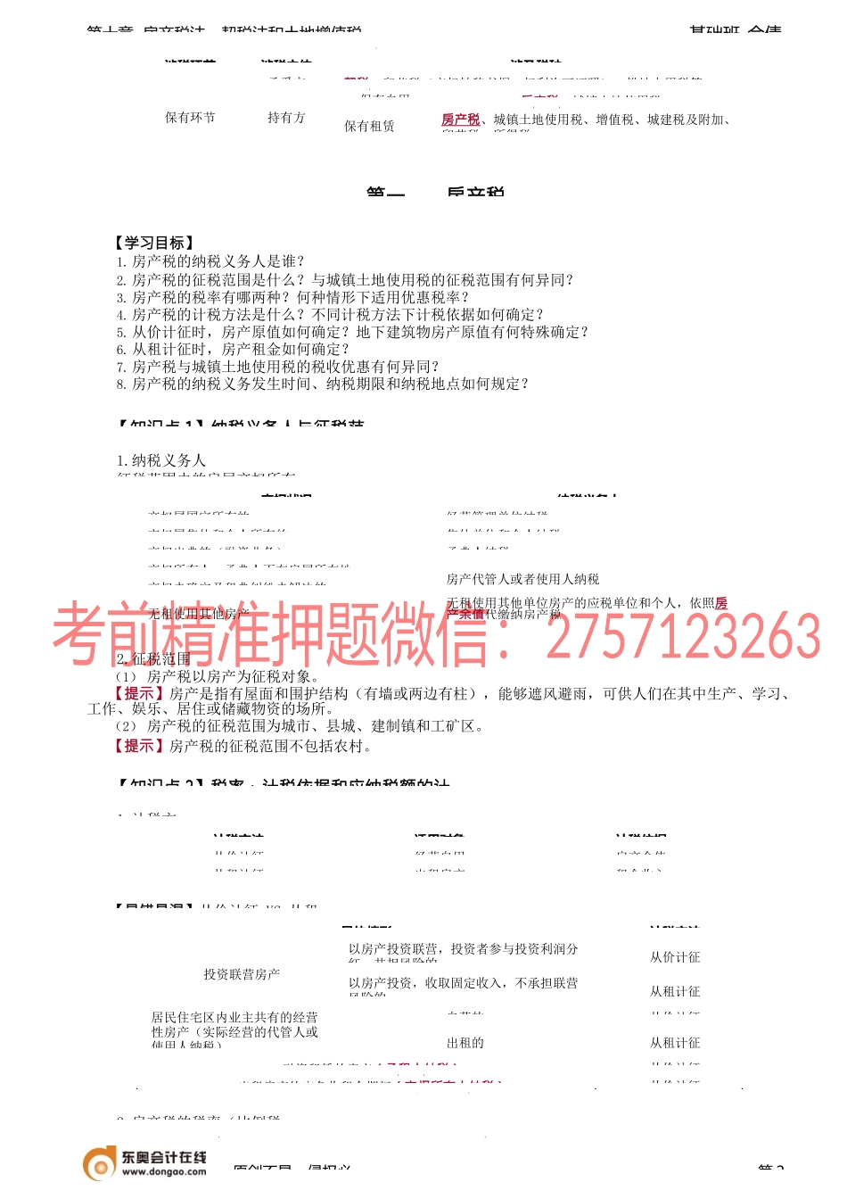 第50讲_房产税纳税义务人与征税范围、税率、计税依据和应纳税额的计算.docx_第2页