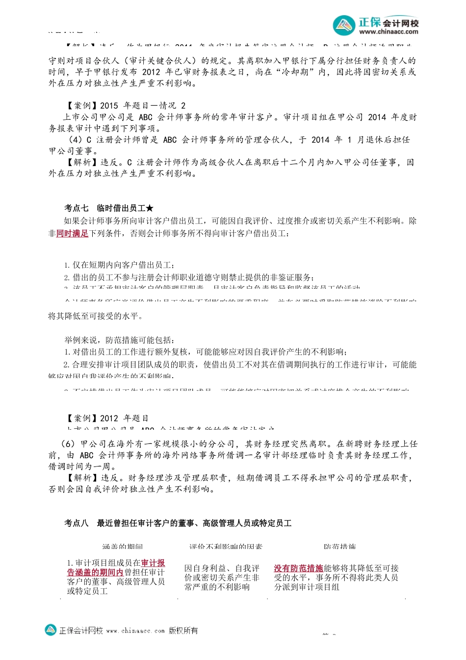第0173.3讲　前任或现任合伙人加入审计客户、最近曾担任或兼任董高特_create(1).docx_第2页