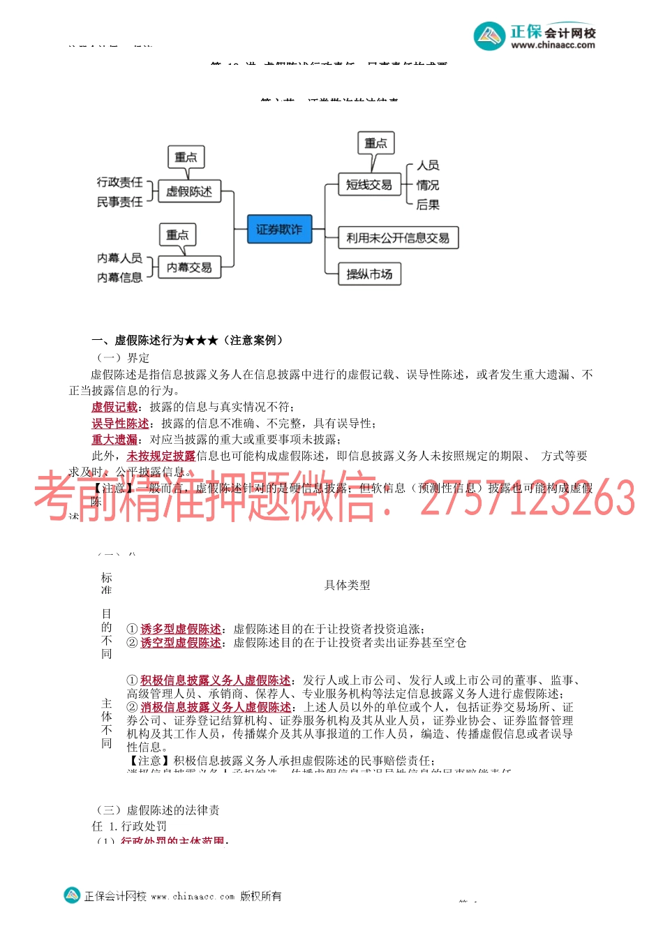 第0719讲　虚假陈述行政责任、民事责任构成要件_create.docx_第1页
