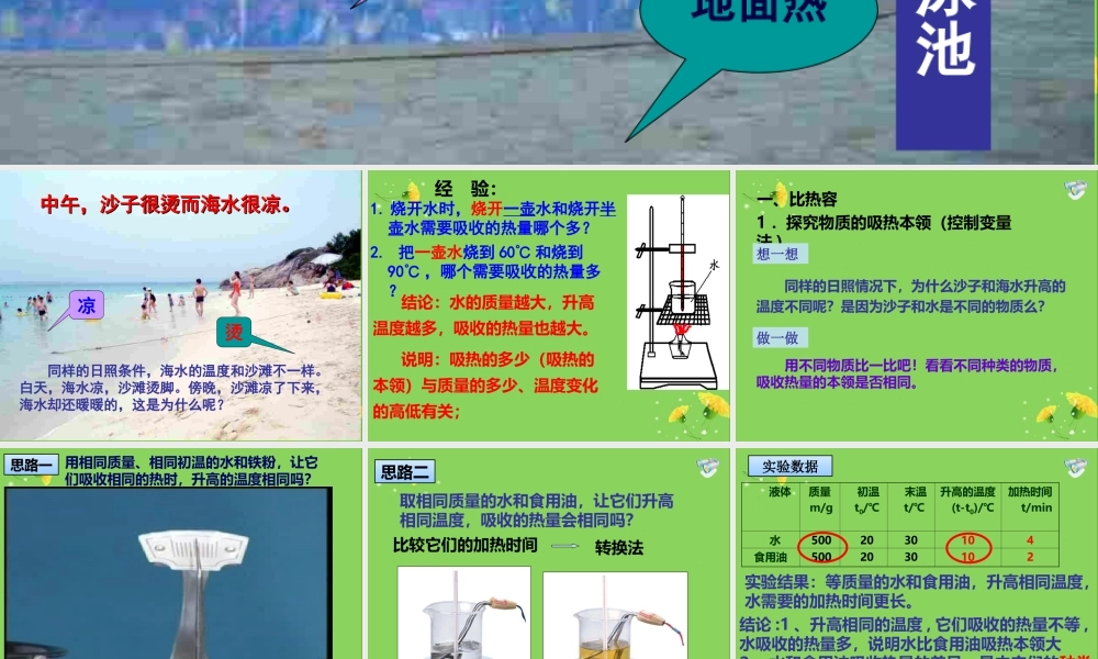 第十三章内能第3节比热容.ppt