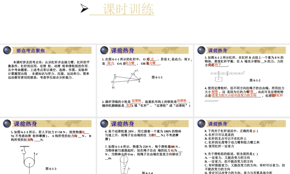 广东省2018届中考物理名师课件：简单机械 (共33张PPT).ppt