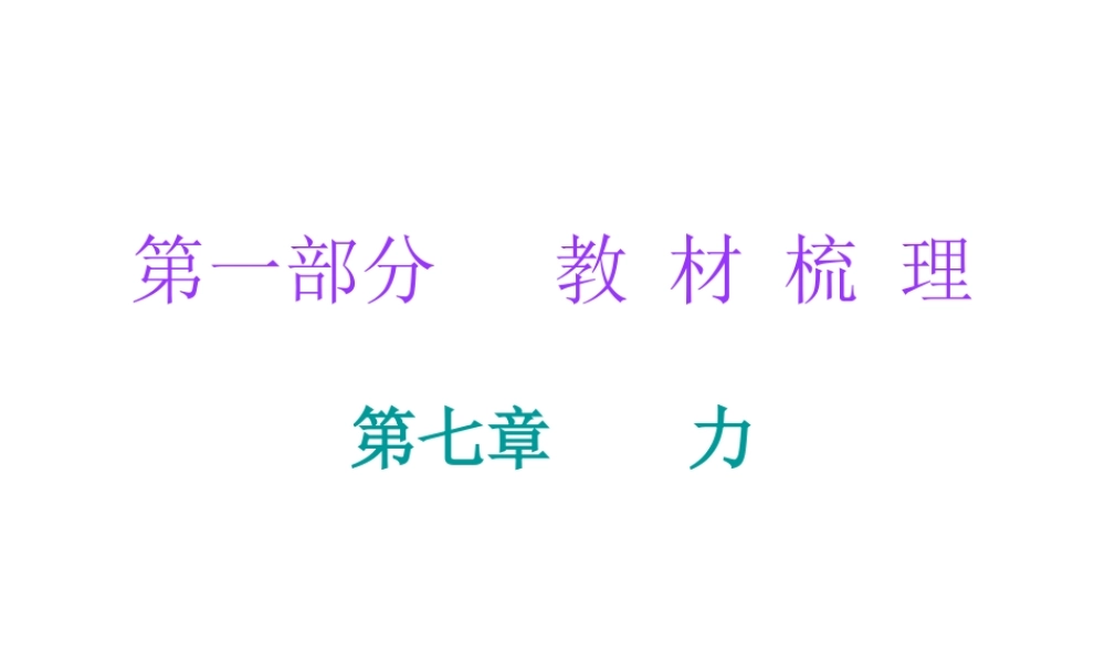 广东省2018年中考物理总复习课件：第一部分教材梳理 第七章力(共39张PPT).ppt