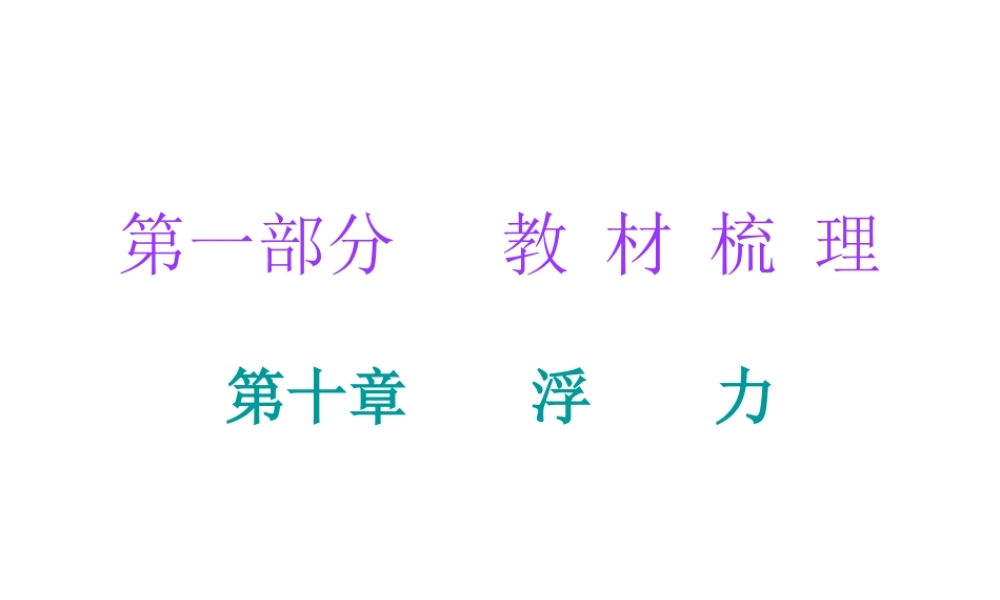 广东省2018年中考物理总复习课件：第一部分教材梳理 第十章 浮力(共53张PPT).ppt