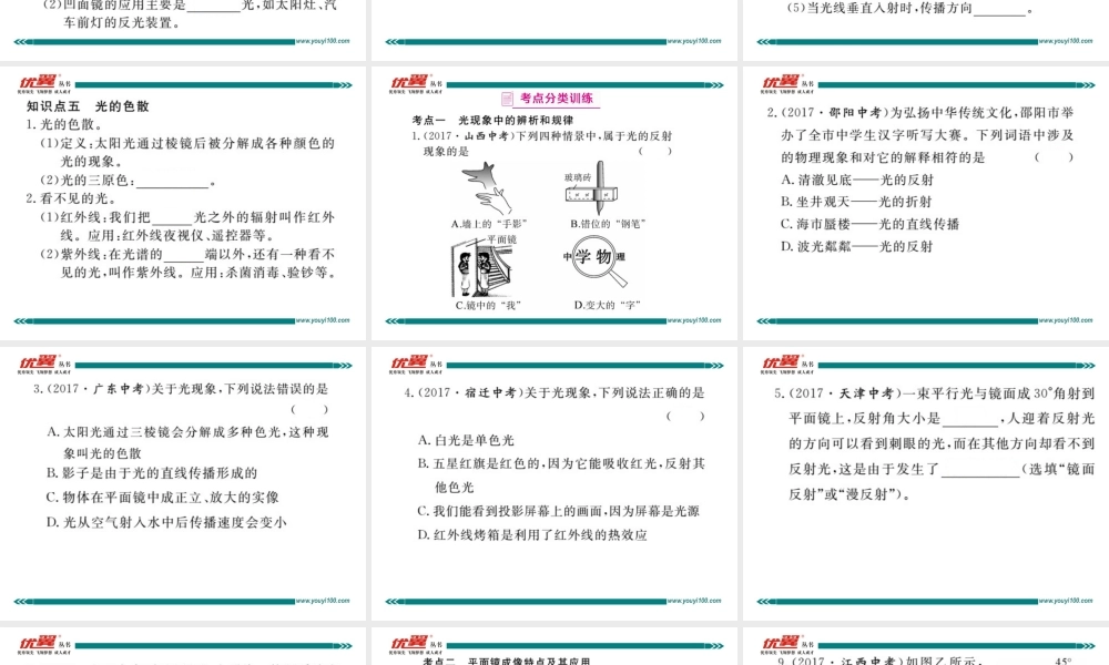 寒假复习2光现象.pptx