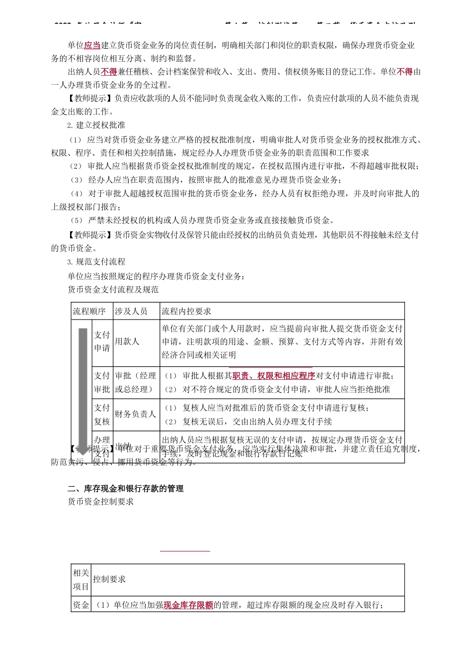 讲义_审计_基础精讲_陈　楠_第六篇　控制测试篇——第二节　货币资金内控及测试_create.docx_第2页