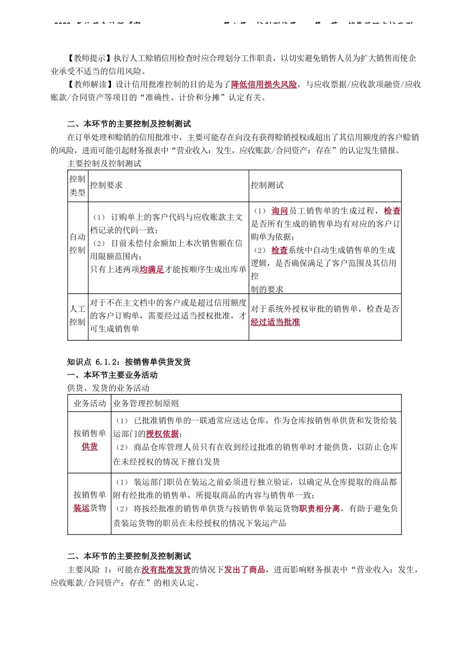 讲义_审计_基础精讲_陈　楠_第六篇　控制测试篇——第一节　销售循环内控及测试_create.docx_第2页