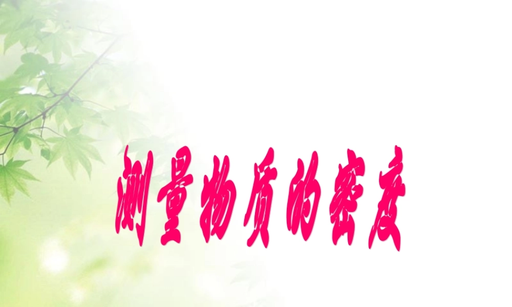 物理新教材《6.3__测量物质的密度》课件.ppt