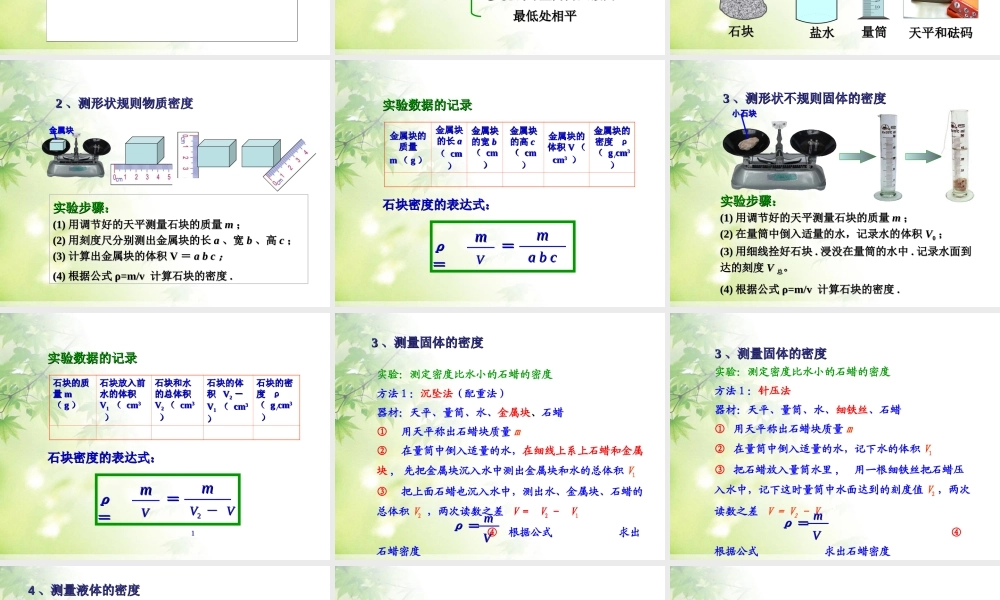 物理新教材《6.3__测量物质的密度》课件.ppt