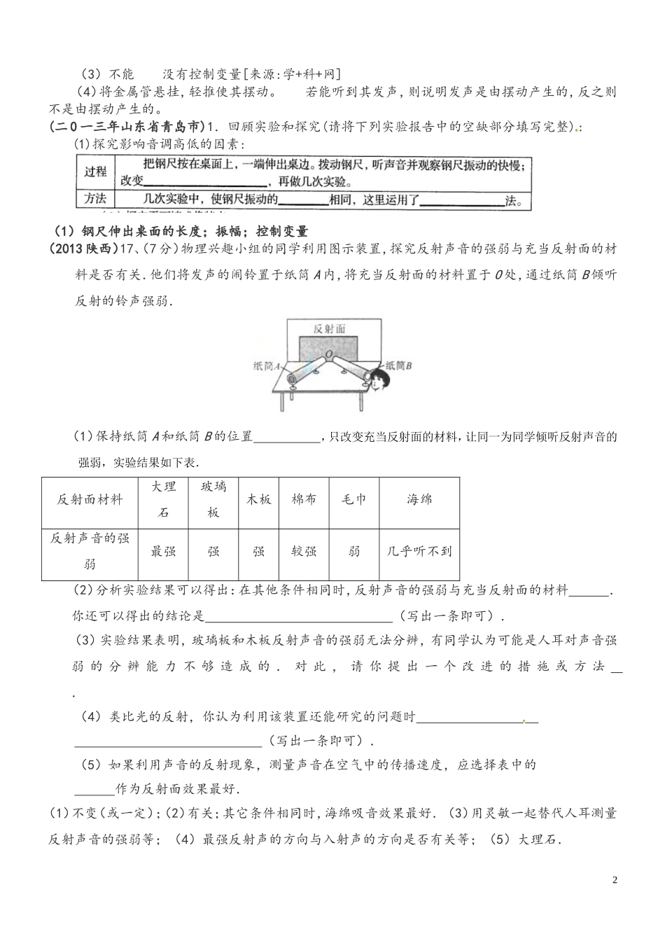 物理中考试题分类_汇编——声现象作图、实验探究题.doc_第2页