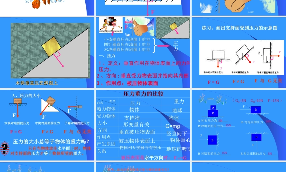 人教版八年级物理下册第九章第一节压强课件(最新修改).ppt