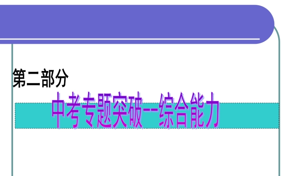 中考物理总复习(专题突破篇)___综合能力题课件.ppt