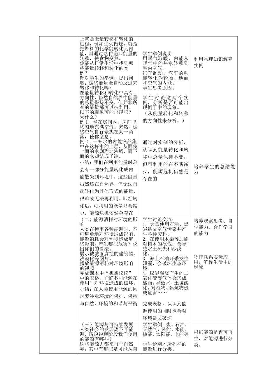 人教版九年级物理全册第二十二章第四节《能源与可持续发展》教学设计.doc_第2页