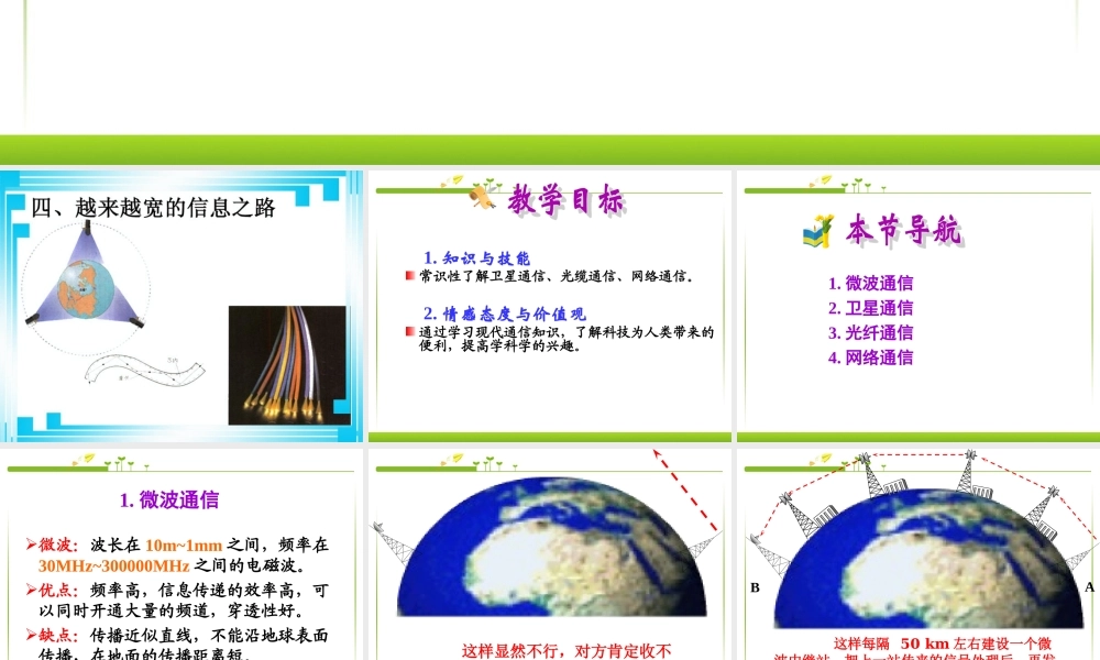 四.越来越宽的信息之路.ppt