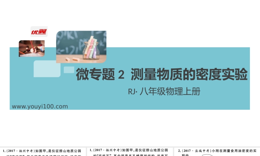 微专题2 测量物质的密度实验.pptx