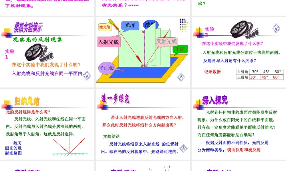 新人教版八年级物理上册《4.2_光的反射》课件(4).ppt