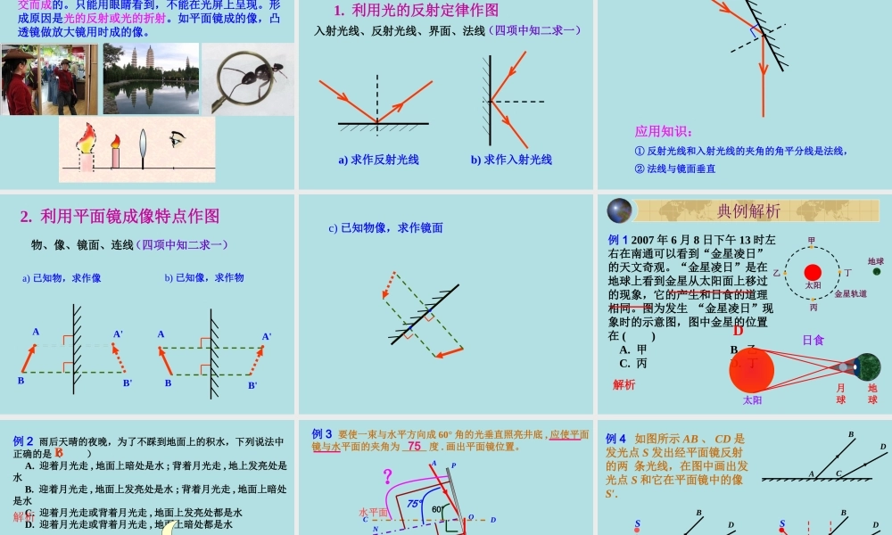 中考物理总复习课件光学部分.ppt