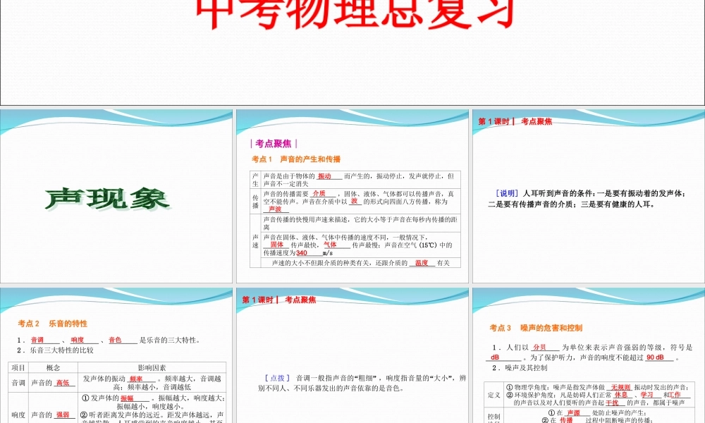中考物理总复习声现象课件.ppt