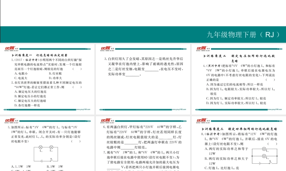 专题一灯泡的亮度问题.pptx