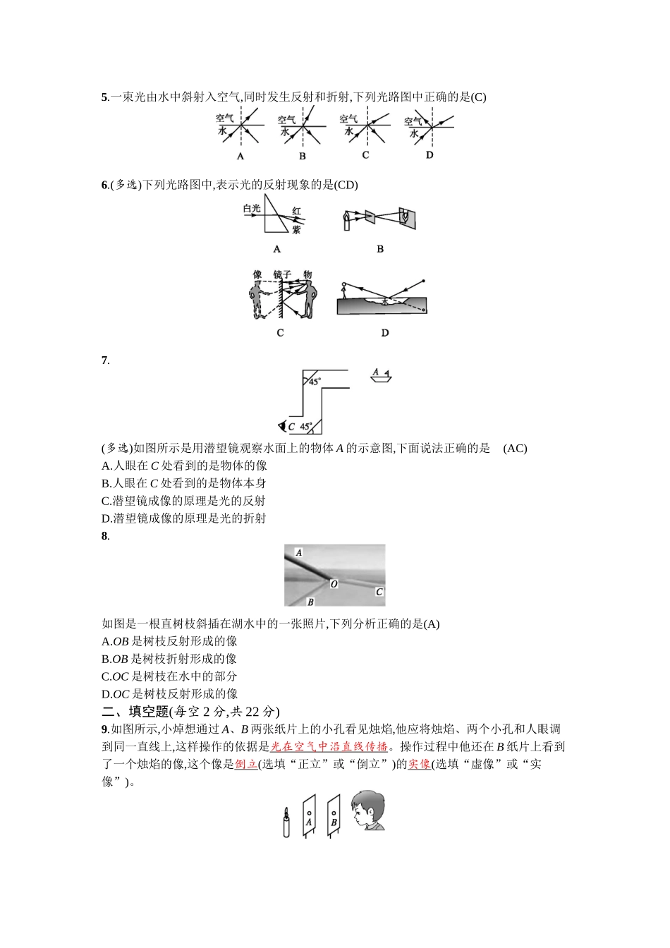 专题检测4 光现象.docx_第2页