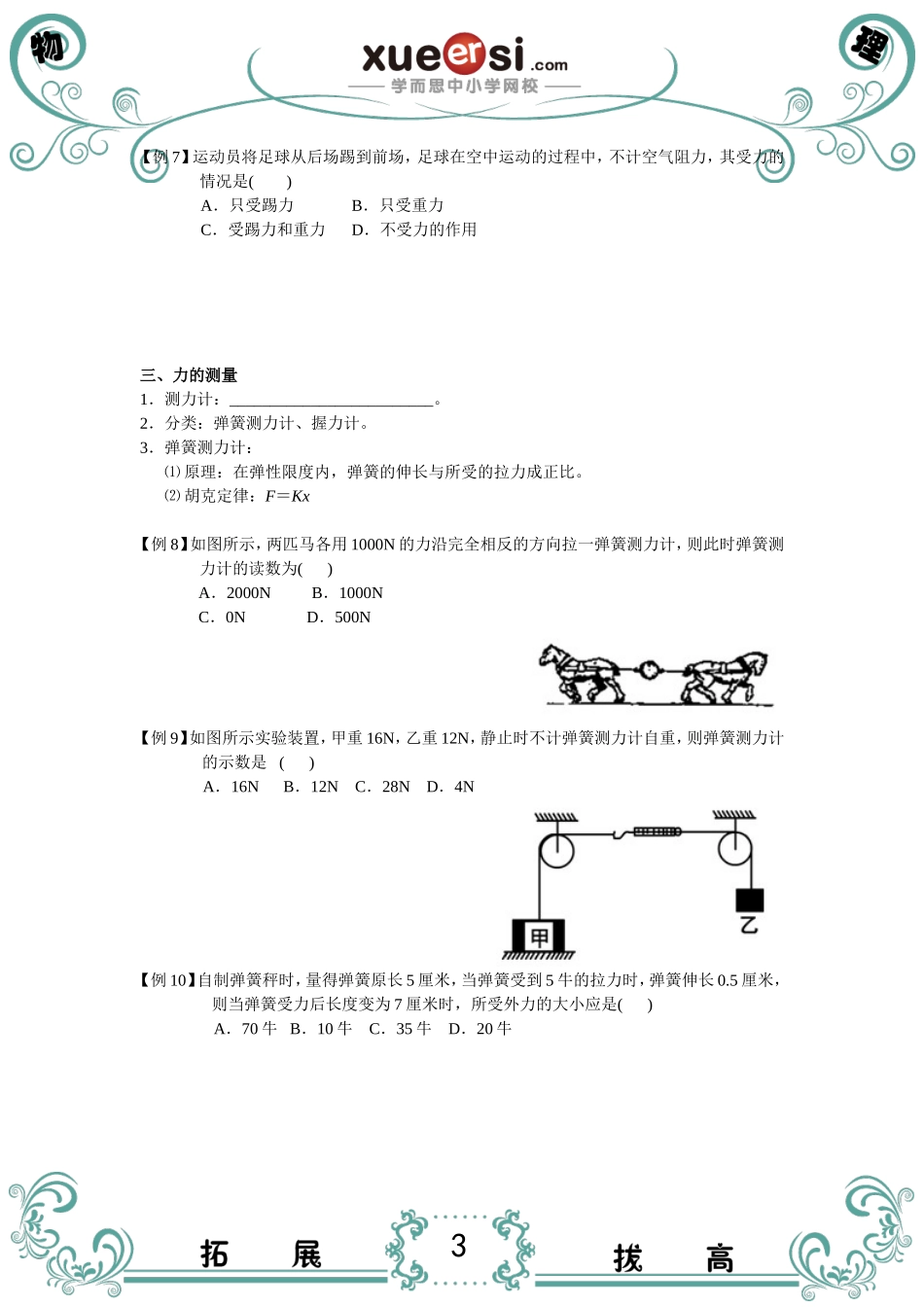 重力和摩擦力（期中、期末考试易错点）.doc_第3页