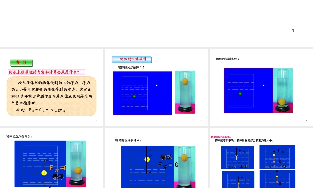 10.3物体的沉浮条件及应用flash+动画.ppt