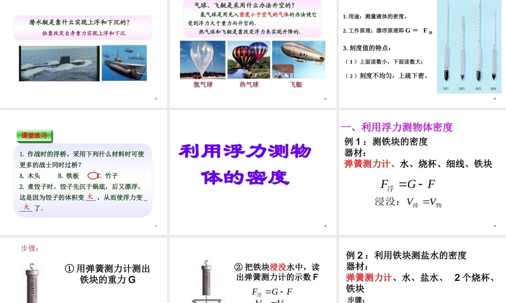 10.3物体的沉浮条件及应用flash+动画.ppt