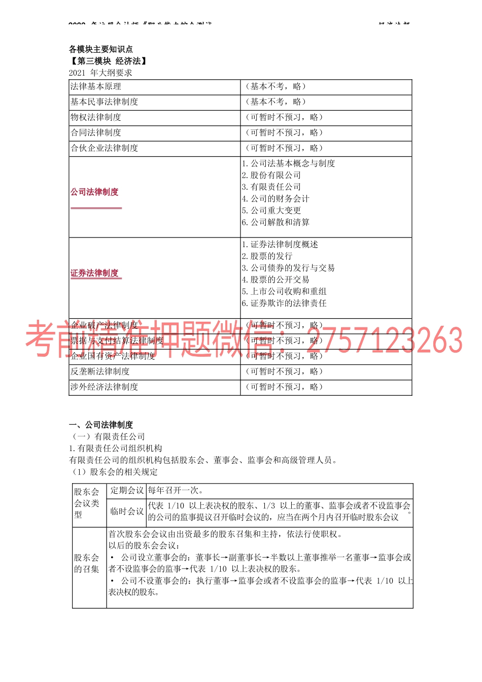 03讲义_职业能力综合测试（二）-杭建平（2022）_预习进阶_杭建平_经济法部分.docx_第1页