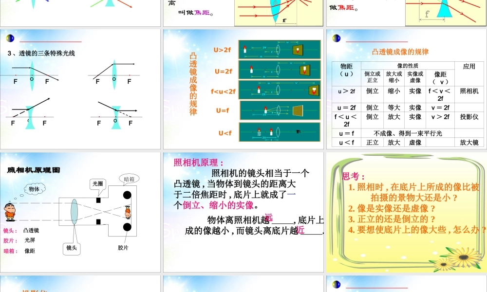 5新人教版八年级物理上册第五章透镜及其应用复习课件.ppt