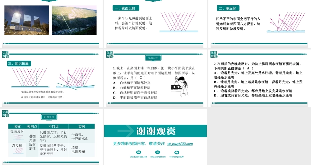14镜面反射与漫反射.ppt