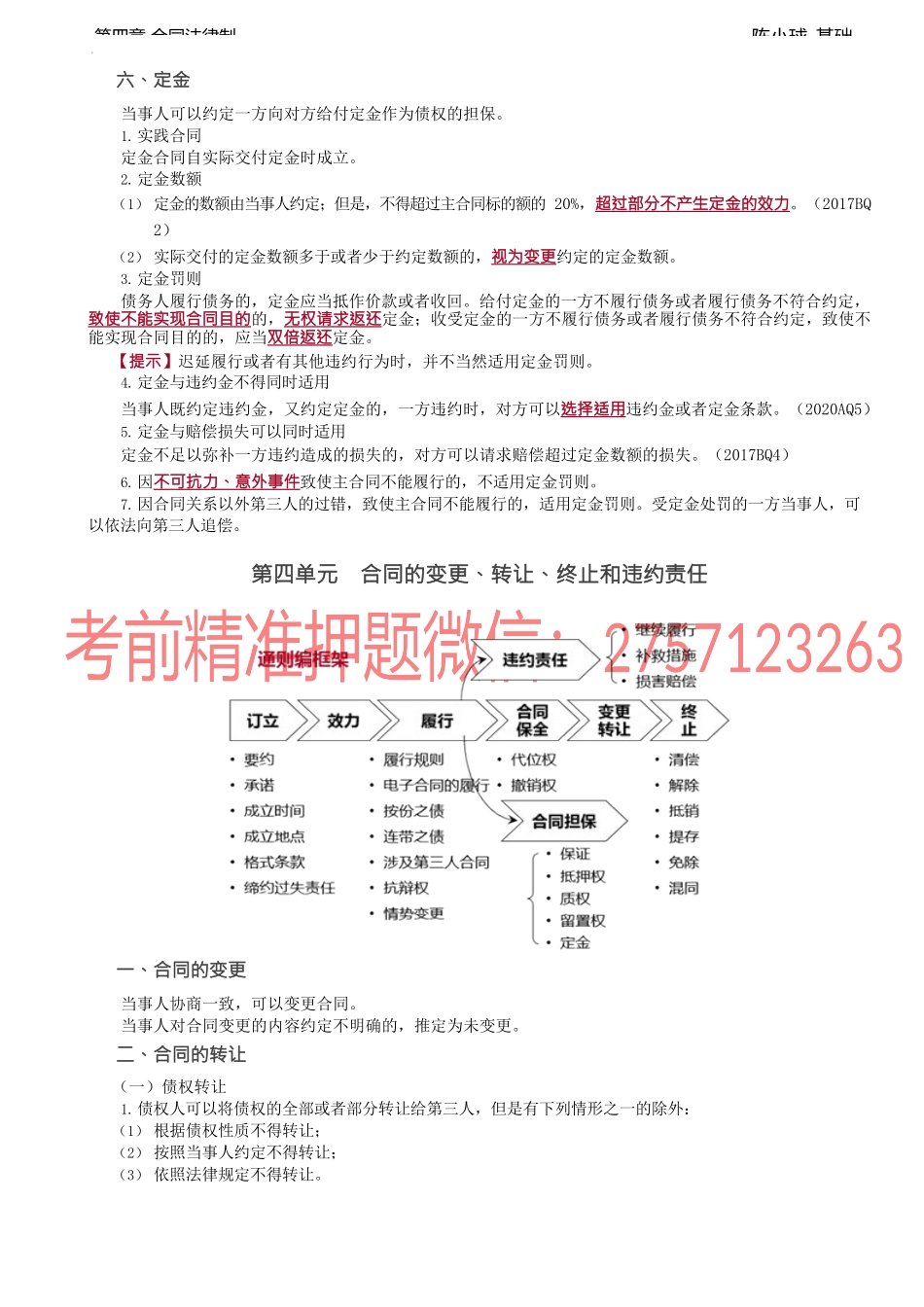 第27讲_定金、合同的变更、转让、终止和违约责任（1）.docx_第1页