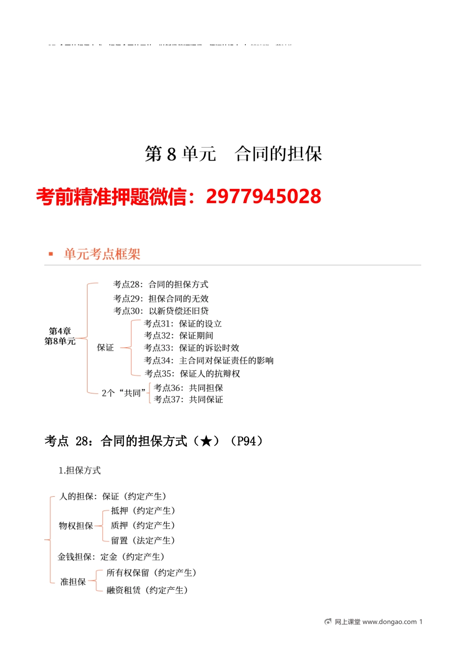 27_合同的担保方式、担保合同的无效、以新贷偿还旧贷、保证的设立.docx_第1页