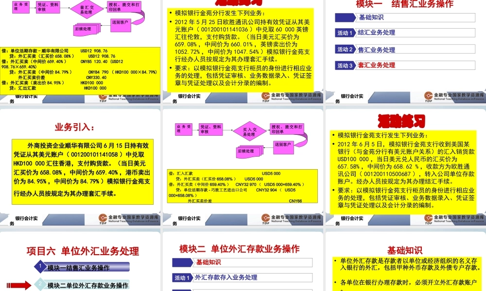 单位外汇业务处理.ppt