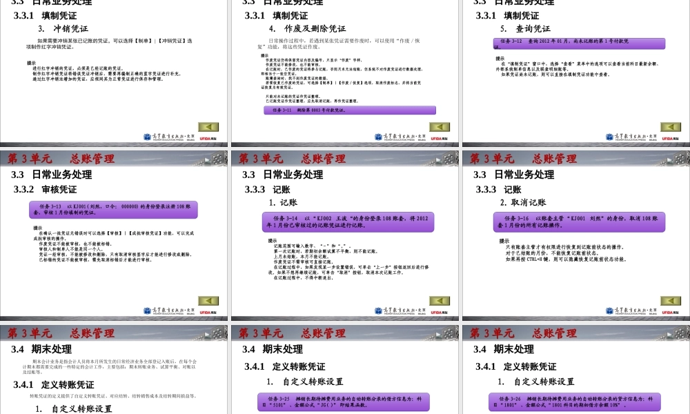 第3单元 总账管理.ppt