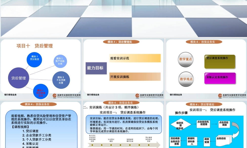 贷后管理实训.ppt