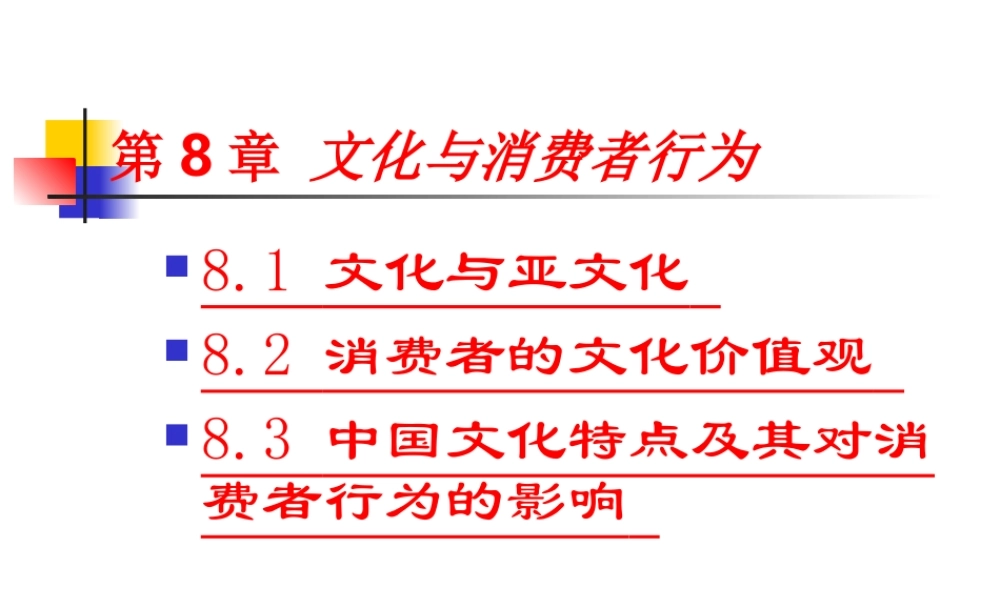第8章 文化与消费者行为 .ppt