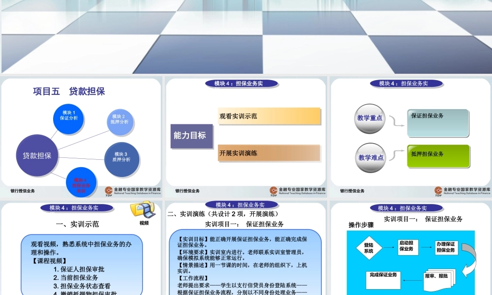 担保业务实训.ppt