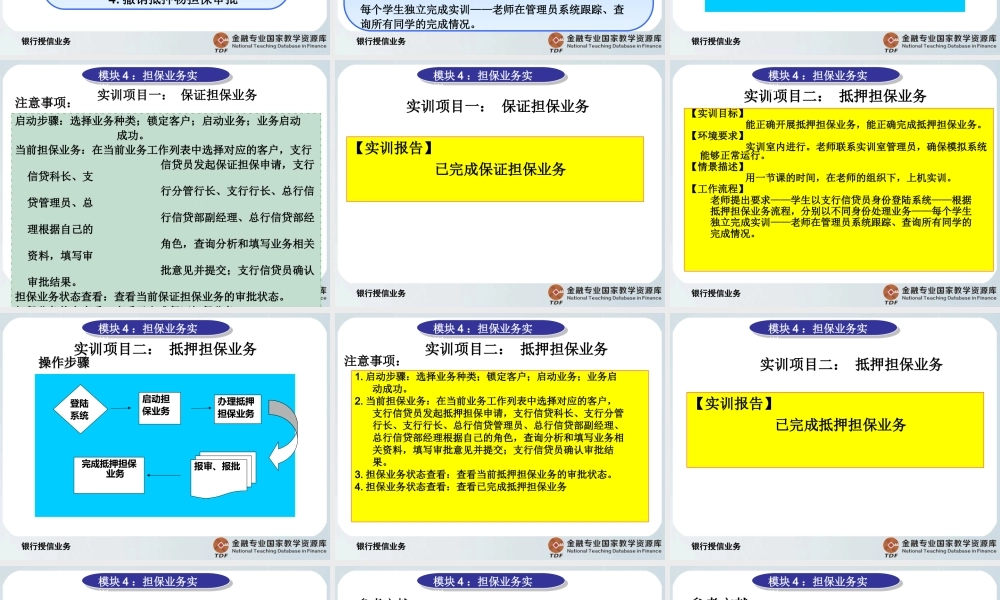担保业务实训.ppt