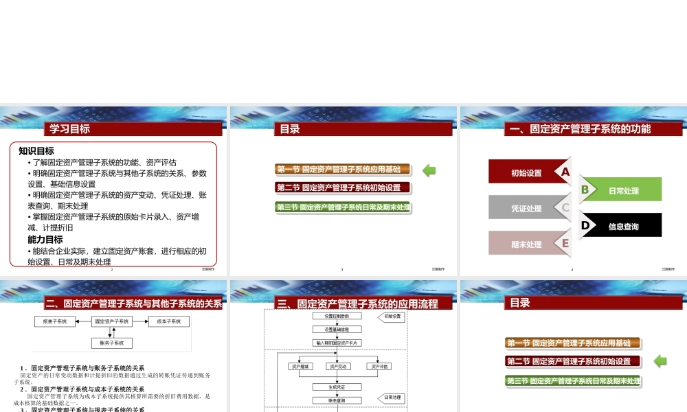 第6章 固定资产管理子系统.pptx